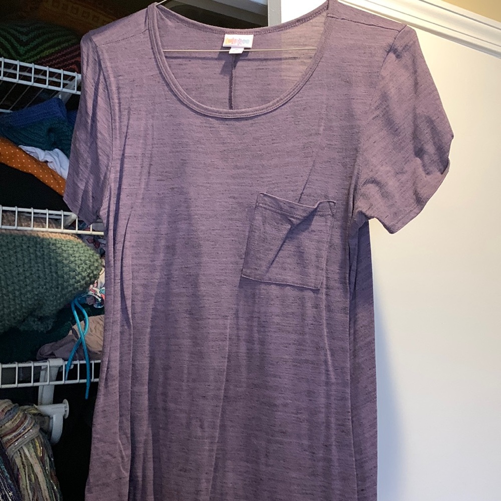 Lularoe Carly purple with stripes